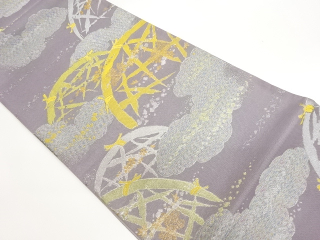 JAPANESE FUKURO OBI / WOVEN FLORAL PLANTS